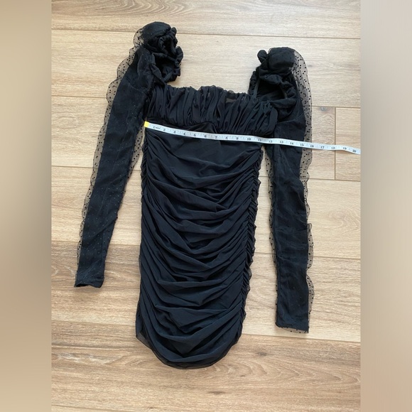 House of CB Elegant Black Long Sleeve Mini Dress - Picture 7 of 12